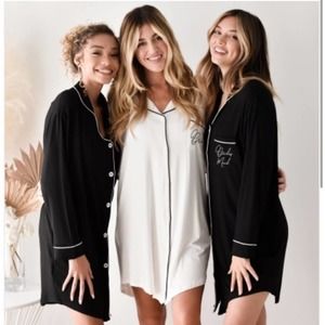 Bridesmaid black sleep shirt